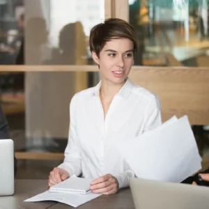 Team meeting in office